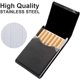 thumbnail image 4 of CHAO Uds. Caja de cigarrillos de Metal, caja de cigarrillos roja, estuche de cuero PU, soporte, paquete de cigarrillos, paquete de cigarrillos delgado para hombres y mujeres, 4 of 5