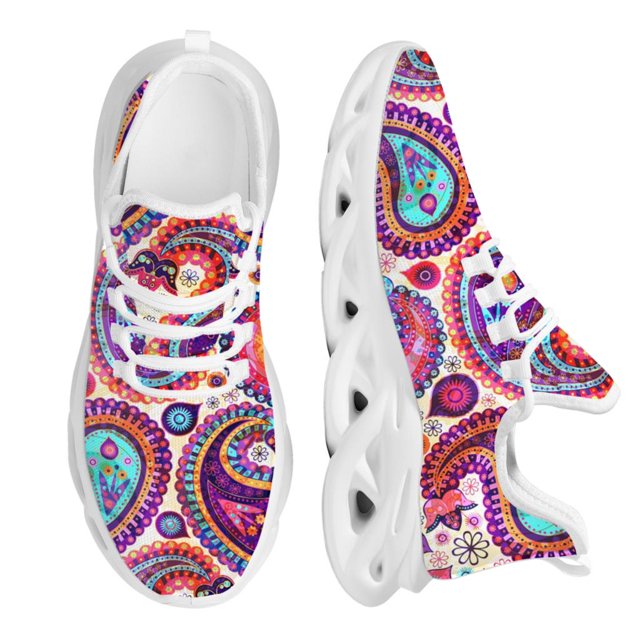 Zapatos vulcanizados negros con estampado bohemio de cachemira, zapatillas de deporte de alta calidad para mujer, zapatos planos con cordones, mocasines para mujer, tallas grandes
