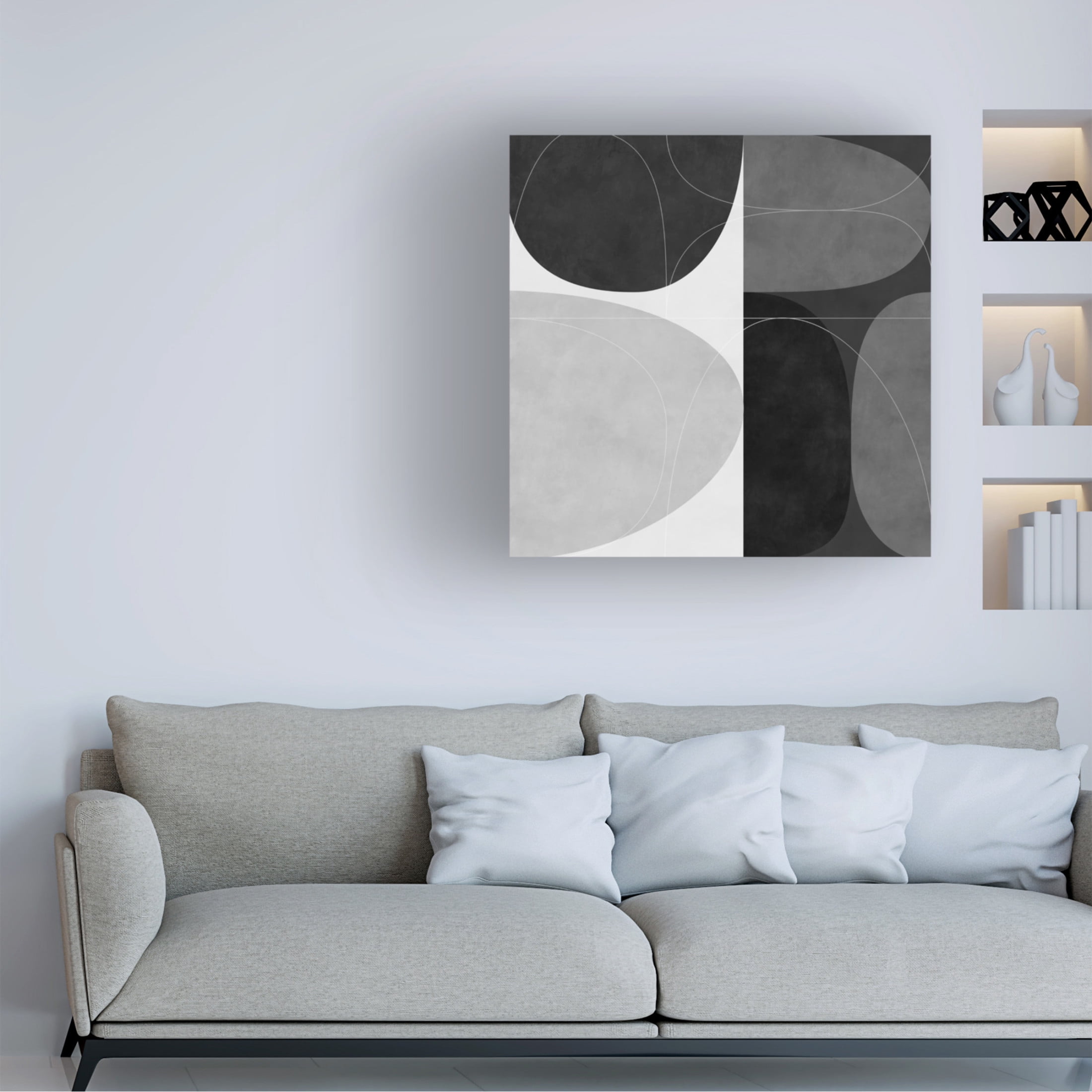Trademark Fine Art Ana Rut Bre Shapesbw2 Canvas Wall Art