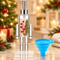thumbnail image 3 of Carsablanco Nutcracker Soap Dispenser, Clear Acrylic Christmas Decorative Pump Bottle for Bathroom and Kitchen, 100ml Refillable with Candy Cane and Snowflake Accessories, 3 of 7