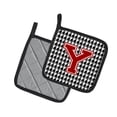 thumbnail image 2 of Carolines Treasures CJ1021-YPTHD Letter Y Monogram - Houndstooth Black Pair of Pot Holders, 7.5HX7.5W, multicolor, 2 of 2