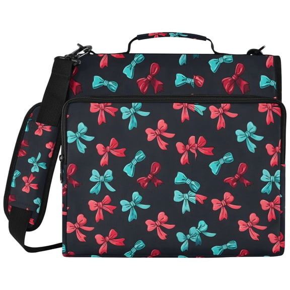 ALAZA Zipper Binder Bows Pattern-d1 Pattern 2 inch 3 Ring 500 Sheet Capacity Trapper Keeper File Folder Organizer Bag