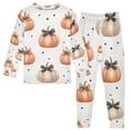 thumbnail image 3 of Boys Pajamas Girls Pajama Polka Dot Bow Pumpkin Cute Comfortable Cotton Two-piece Pajama Set, 3 of 7