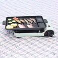 thumbnail image 2 of BBQ Grill Pan Plate Portable Non-Stick Coating Stove Cooker Tray Rectangle, 2 of 11