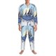 thumbnail image 2 of Balery Not All Who Wander Are Lost2 Pijama para Hombre de Dos Piezas con Manga Larga, Conjunto de Dormir y Descanso Suave con Bolsillos-Small, 2 of 5