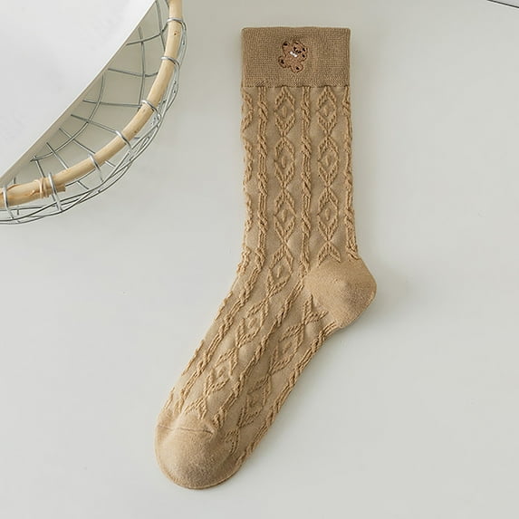 Dyfzdhu Cartoon Socks Women Midtube Socks New Summer Cotton Socks Japanese Cute Little Animal Pattern All Matching Casual Socks