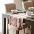thumbnail image 6 of Contemporary Home Living Wide Plaid Cotton Table Runner - 72" - White and Red, 6 of 10