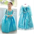 thumbnail image 2 of Robe de Fête pour Fille Princesse Anna Elsa, Costume de Cosplay, Robe pour Enfant, Tailles 7-8 Ans, 2 of 4