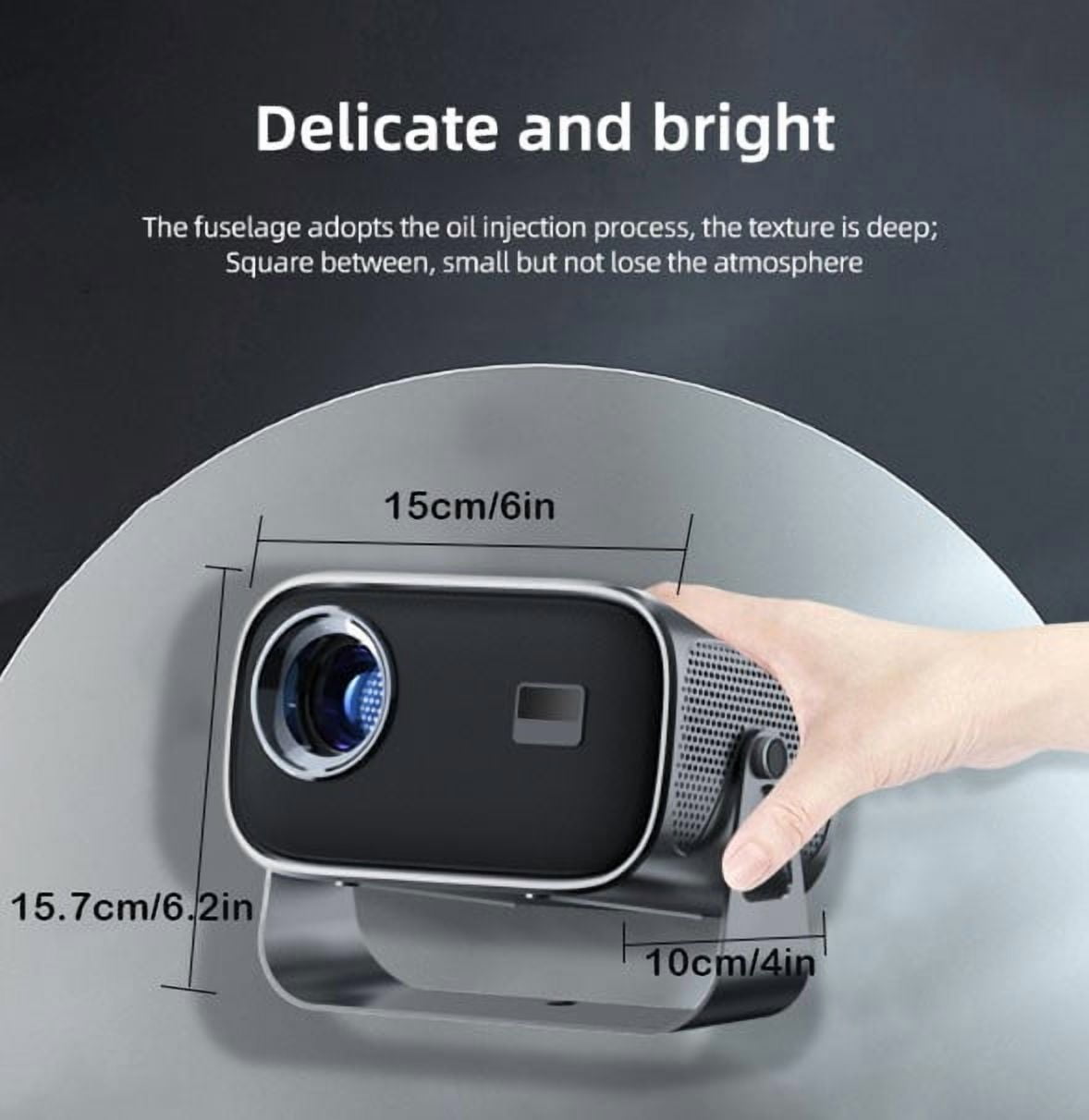 Portable Cloud Projector 720P HD, 4K Decoding, WiFi & Bluetooth