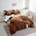 thumbnail image 4 of Castle Fairy Teens Highland Bull 7 Pieces Bedding Comforter Set,Rustic Animal Full Bedding Set Lightweight,Cow Print Fitted Sheet Flat Sheet,Ultra Soft Home Decor, 4 of 9