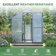 thumbnail image 6 of Aoodor 6' x 10' Outdoor Greenhouse, Walk-in Polycarbonate Greenhouse with Aluminum Frame for Outside Backyard, Black, 6 of 9