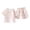 Pink, variant on TBWNWG Girls' Summer Two Piece Set Loose Fit Cartoon Print Short Sleeve Pajamas and Casual Play Shorts,Size 5-6 Years