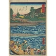 thumbnail image 3 of Kunichika Toyohara 11x14 Black Modern Framed Museum Art Print Titled - Boat Travelers (19th Century), 3 of 5