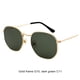 thumbnail image 4 of Sonducket Gafas de sol cuadradas pequeñas para hombres y mujeres Protección Materiales cómodos Lentes polarizadas dorado negruzco verde Type1 NO1, 4 of 6