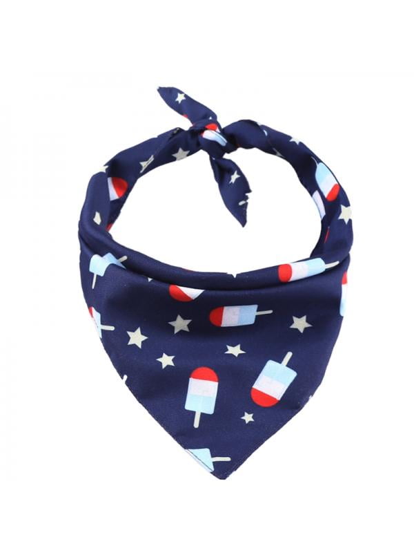 Dog Bandanas，American Flag Pet Bandanas for 4th of July Independence Day Bibs Scarfs for Small Medium and Large Dog