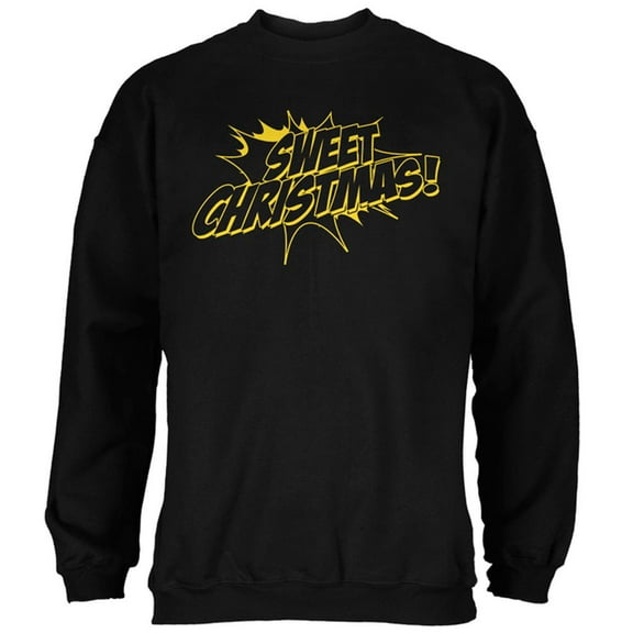 Sweet Christmas Comic Book Word Balloon Mens Sweatshirt Black MD