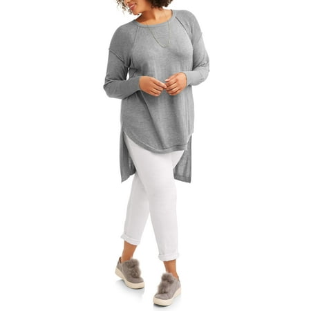 Poof Junior Plus Extreme High Low Hem Sweater