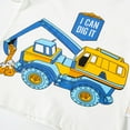 thumbnail image 3 of KYAIGUO Kids Toddler Boys Summer T-Shirt Baby Short Sleeved Tees Short Sleeve T-Shirt Top Cute Excavator Prints Shorts Casual Pullover for 1-7Y, 3 of 7