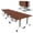 47.2in Walnut, variant on Conference Table 6ft, White Mobile Flip Top Training Tables for Office,Meeting