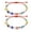 red, variant on Handmade Evil Eye Beads Bracelet with San Benito Charm Ojo Kabbalah Protection Bracelet for Women Men Best Friends 2pcs Red