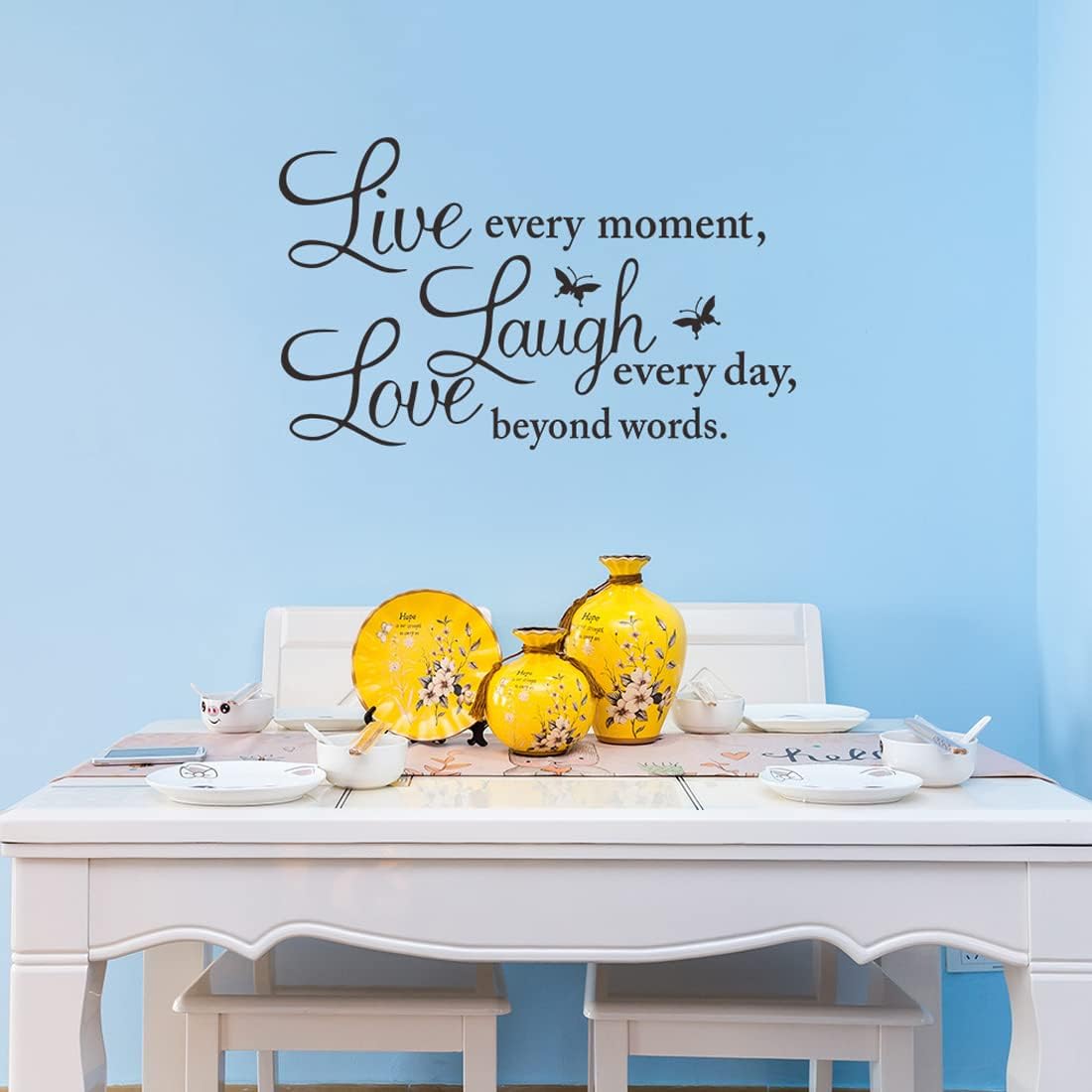 QTH Wall Sticker Wall Stickers Phrases Family Inspirational Mural Home Decor Wall Stickers Written Phrases Bedroom Living Room Office Wall Decorations Wall Stickers
