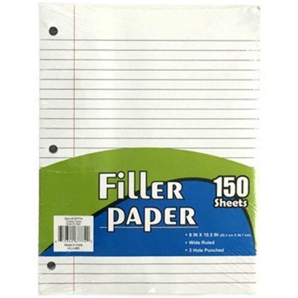 DDI 1949654 Filler Paper Wide Ruled 150 Sheets Case of 36