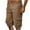 Khaki-13, variant on HTNBO Plus Size Cargo Shorts for Men with Pockets Casual Wear
