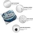 thumbnail image 4 of PIKWEEK Pillow Covers Standard Summer Blue Ocean Undersea World Dolphin Shell Jellyfish Seahorse Soft Brushed Microfiber Pillowcases with Zipper Bed Pillow Shams for Bedroom Sofa Car, 18*18inch 1pcs, 4 of 5