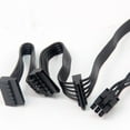 thumbnail image 4 of 1 Uds GPU PCI Express 6Pin Macho 1 una 3 SATA SSD Cable de AlimentacióN para CX850M CX750M CX600M CX500M CX430M Modular, 4 of 5