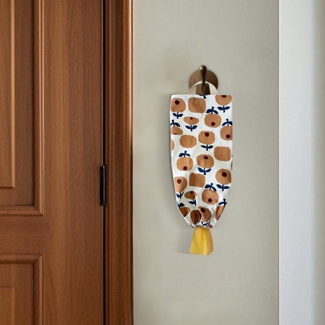 Binwennn Tiroirs de Rangement en Tissu Séparateurs pour Garde-Robe en Lin Support Mural pour Sacs de Cuisine en Tissu Organiseur de Rangement pour Sacs