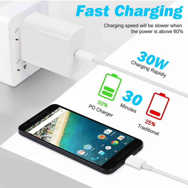 スマホアクセサリー 30W USB-C Charger Chargeur 30 w usb-c 30W USB-C Charger - Compatible with Google Pixel Products