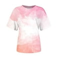 thumbnail image 4 of EDHITNR Going out Tops for Women Women's Tops , Short Sleeve Round Neck Casual Tops Fashion Printed T-Shirt Blouse, Sizes S-5XL, 4 of 5