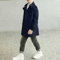 thumbnail image 5 of ATOGUTA Dress Coats for Boys Kids Trench Coat Winter Pea Coat with Pockets Size 5T-14 Navy, 5 of 5