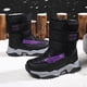 thumbnail image 3 of Botas de nieve para niños, otoño e invierno, zapatos para niños acolchados de algodón, botas para niñas antideslizantes gruesas con forro polar para niños medianos y grandes, 3 of 6