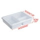 thumbnail image 2 of Recipiente rectangular blanco reutilizable de plástico grueso para preparar comidas con 4 y 5 compartimentos para separar fácilmente los alimentos. Lonchera lavable a prueba de fugas para, 2 of 7