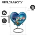 thumbnail image 2 of Yatskia Blue Music Decorative Memorial Urn for Ashes Adult Mom and Dad, Large Funeral Urns for Human Ashes Adult Female, (Heart Large, 8 Inch), 2 of 7