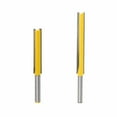 thumbnail image 1 of 2PCS Router Bits Set 1/4 Inch Shank 3/8 Inch Blade Diameter Double Flute Straight Bit for Woodworking Milling Cutter Tool, 1 of 8