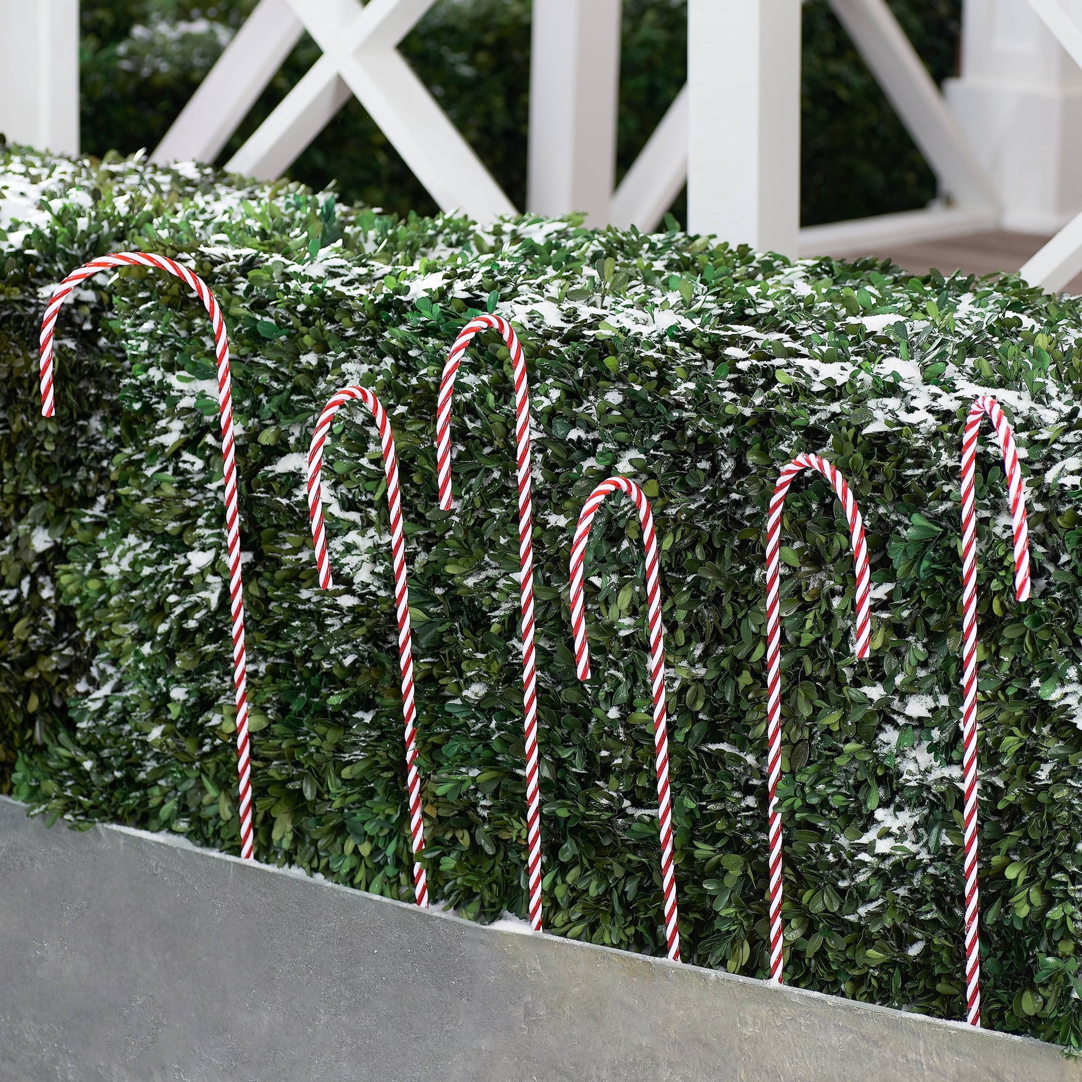 Twisty Candy Cane Yard Stake, Red and White, 25", by Holiday Time