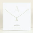 thumbnail image 2 of Pavé Initial Necklace - Silver, 2 of 5