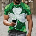 thumbnail image 3 of Saint Patricks Day Shirt Men Short Sleeve Round Neck Top Tie Dye Shamrock Shirt Casual Summer Graphic Tees Irish St Patricks Day Shirts, 3 of 8