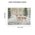 thumbnail image 3 of SHERONV Deer Snow Watercolor Painting Canvas Wall Decor Art 20x16in, 3 of 6