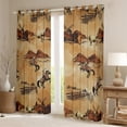 thumbnail image 2 of Homewish Tribal Western Cowboy Curtains Pack of 2 (42x84 Each) for Kids, Rustic Horse Animal Curtains Blackout, Vintage Hippie Bedroom Curtains, Living Room Curtains Decor, 2 of 5