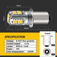 thumbnail image 4 of Ruiandsion P13.5S LED Flashlight Bulb, 6-40V Wide Voltage（6V, 9V, 12V, 15V, 18V, 19.2V, 24V,36V） 300LM Warm White, for Lantern,Work Light, 4 of 8