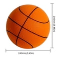 thumbnail image 2 of 5 uds. De espuma de baloncesto silenciosa para niños, juguete deportivo de baloncesto que rebota (naranja, 24cm), 2 of 3