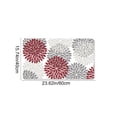 thumbnail image 3 of Ke1Clo Absorbent Non-Slip Bathroom Rug, 40x60cm Plastic Floral Floor Mat for Shower Room, Quick-Drying Bath Mat with Dirt-Trapping Design for Entrance Kitchen, Red, 3 of 7