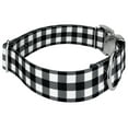 thumbnail image 5 of Country Brook Petz® 1 1/2 inch Premium Black & White Buffalo Plaid Dog Collar, Medium, 5 of 6