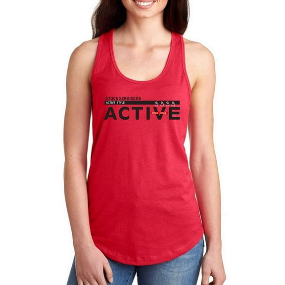 Active Style W Buckles Racerback Tank Women -Image by Shutterstock, Female Large
