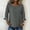 Gray1, variant on Women's Oversized Square Neck 3/4 Sleeve T-Shirts Loose Basic Round Neck Casual Summer Tops for Daily Wear, S-XXL