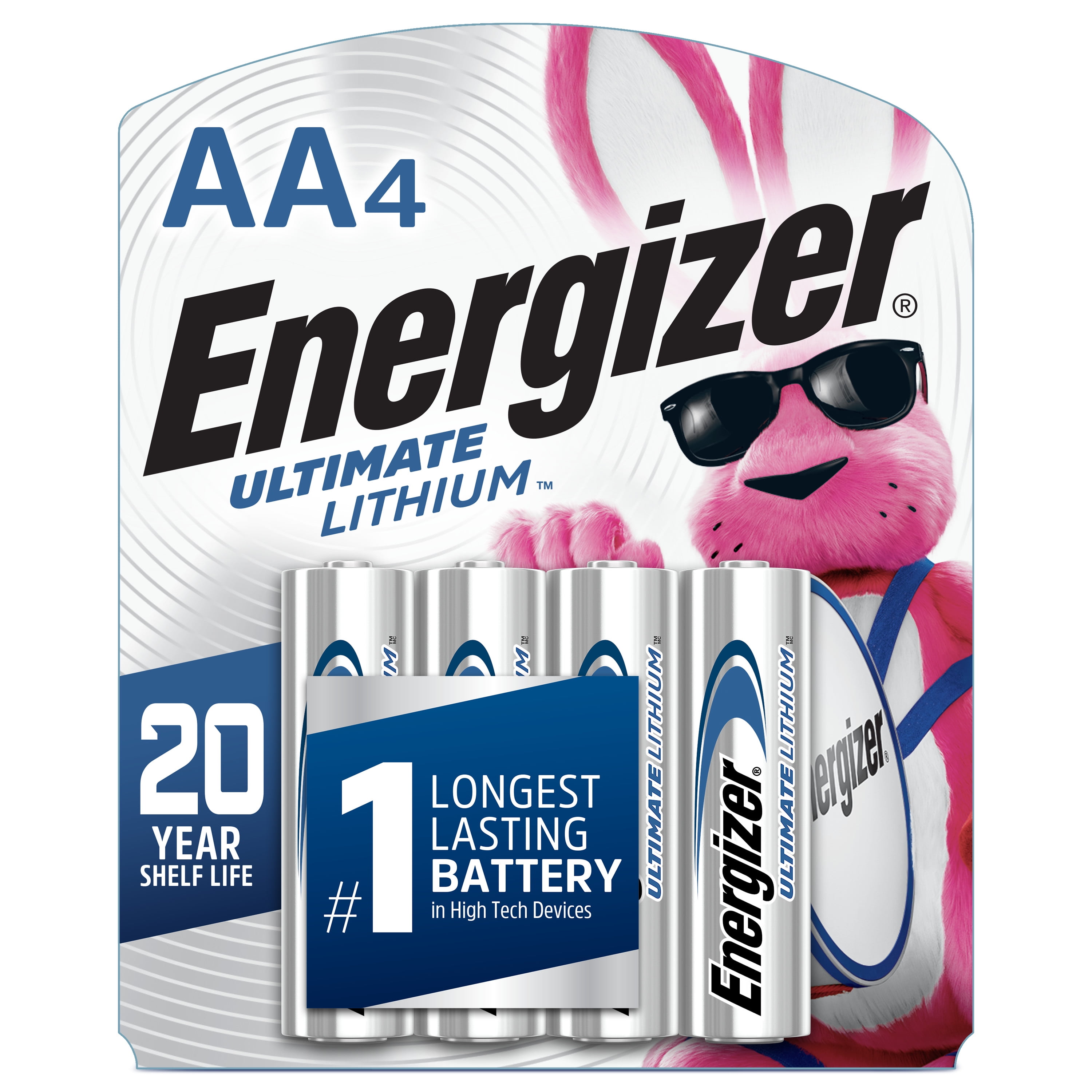 Energizer Ultimate Lithium AA Batteries (4 Pack), Double A Batteries