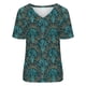 thumbnail image 4 of Camisetas con estampado floral con cuello en V para mujer Blusas femeninas cómodas a la moda Tops OAVQHLG3B Store  lin121212, 4 of 4